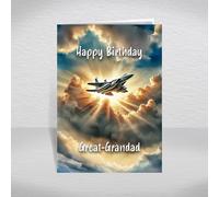 F15 Eagle Fighter Jet Birthday Card for Great-Grandad - U.S. Air Force Supersonic Tactical Fighter Aircraft - Military Aeroplane Theme: Great-Grandad Birthday Card (Size A5)