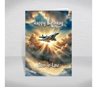F15 Eagle Fighter Jet Birthday Card for Son-in-Law - U.S. Air Force Supersonic Tactical Fighter Aircraft - Military Aeroplane Theme: Son-in-Law Birthday Card (Size A5)