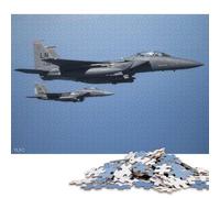 F15 Military Fighter Jet Puzzles 500 Piece Puzzles Jigsaw Puzzles for Adults Educational Game Challenge Toy 500pcs (52x38cm)