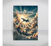F16 Falcon Fighter Jet Birthday Card for Friends & Family - American Multirole Fighter Jet - Viper Aircraft Aeroplane Military Themed: Birthday Card (Size A5)