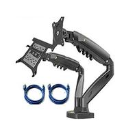 F160 10-17.3" Laptop Mount 360 Rotate 10-27" Air Press Full Motion Gas Strut Lcd Tv Table Screen STAND Monitor,VERSION 1 with cable