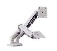 F160 Double Monitor Stand USB 3.0 27" Dual Screen Mount 29KG Capacity No Hole Design Gas Strut 360° Rotate Desktop TV Mount