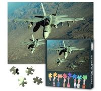 F18 Fighter Jet Jigsaw Puzzles for Adults 1000 Piece Airplane Wall Art Aviation Print Military Poster Hornet Strike Plane Picture Officer Suite Executive Lounge Hobby Toy Premium Paper 27.5x19.7 Inch