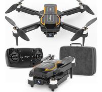 F198 Drone with Camera 720P HD, 90° Adjustable Lens, Foldable Drone with Carrying Case, WiFi APP, 3D Flip, Auto Hold, Optical Stream Positioning, Waypoint Flight, Gift for Adult Beginners