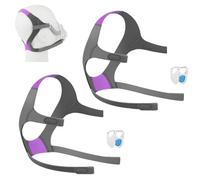 F20 / N20 Sleep Headgear Replacement Strap, Four-Point Textile Gear with Side Fastening Tabs for Home Backup and Rest Use Sleep Headgear Strap Textile Gear Padded Zones Side Tabs Harness