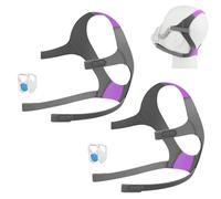 F20 / N20 Sleep Headgear Replacement Strap, Four-Point Textile Gear with Side Fastening Tabs for Home Backup and Rest Use Sleep Headgear Strap Textile Gear Padded Zones Side Tabs Harness