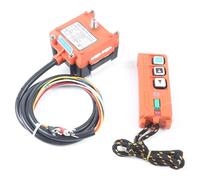 F21-2S Electric Hoist Wireless Remote Control Hoist Crane Transmitter & Receiver Industrial Remote Control, Wireless Push Button Switch Control Distance 100m, Orange, 8.8 * 10 * 5cm