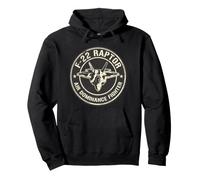 F22 Raptor Air Dominance Fighter Jet Insignia Graphic Pullover Hoodie