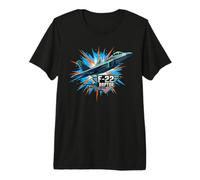 F22 Raptor Stealth Fighter Jet Airplane Aircraft Design Gift Premium T-Shirt