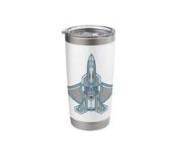 F22 Raptor Stealth Fighter Jet Airplane Aircraft Design Gift Stainless Steel Insulated Tumbler