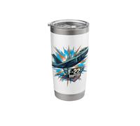 F22 Raptor Stealth Fighter Jet Airplane Aircraft Design Gift Stainless Steel Insulated Tumbler