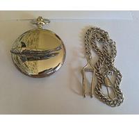 F28 Koi Carp polished silver case mens GIFT quartz pocket watch fob made in sheffield