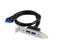 F30 50 cm USB 3.0 Internal Slot Plate Bracket 8 cm Bracket 20 Pin to 2 x USB 3.0 A Female