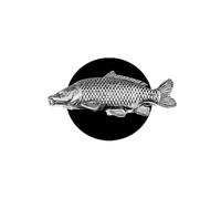 F35 Common Carp Fish English Pewter design on a Car Air Vent Clip-on Freshener, with one pack of two Scent Tablets