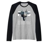F35 Lightning II Stealth Fighter Jet USAF Pilot Raglan Baseball Tee