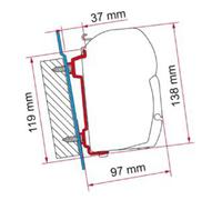 FORD TRANSIT HIGH ROOF H2 H3 FIAMMA F45S AWNING BRACKET ADAPTER KIT 98655-741