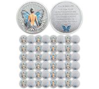 F4godwar 50Pcs Butterfly Sobriety Coin - Inspirational Sober Chip AA Medallion - Addiction Recovery Coin for Women - Alcoholics Anonymous Sobriety Gifts