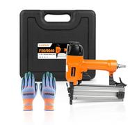 F50/9040 Pneumatic 2 in 1 Brad Nailer and Stapler Accepts 18 Gauge 2-Inch Brad Nails and 1/4-Inch Crown Staples, Air Finish Nail Gun and Staple Gun with Carring Case