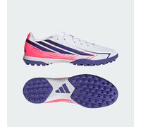 adidas Unisex F50 Hyperfast Club Turf Football Shoes, FTWR White/Solar Purple/Solar Turbo, 8.5 UK
