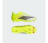 adidas Junior F50 League Firm Ground Football Boot, Tesoye/Cblack/Lucred, Size 1 Older Tesoye/Cblack/Lucred
