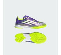 adidas F50 League Indoor Football Boots Kids, Purple Rush/Cloud White/Lucid Lemon, 10 UK Child