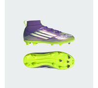 adidas F50 League Mid Firm Multi Ground Football Boots Kids, Purple Rush/Cloud White/Lucid Lemon, 10.5 UK Child