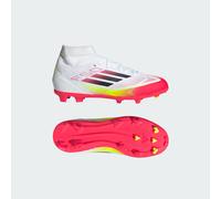adidas F50 League MID Football Boots FG/MG Kids, Cloud White/Core Black/Solar Yellow, 11 UK Child