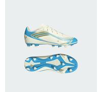 adidas Unisex Kids F50 Messi Club Firm Ground/Multi Ground Football Boots Kids Shoes, Ivory/semi Blue Burst/Icey Blue, 5 UK