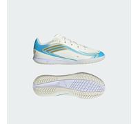 adidas Unisex Kids F50 Messi Club Indoor Football Kids Shoes, Ivory/semi Blue Burst/Icey Blue, 11.5 UK Child