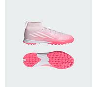 adidas Unisex Kids F50 Sparkfusion League Mid Cut Turf Football Kids Shoes, Solar Turbo/FTWR White/Distilled Pink, 12 UK Child