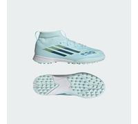 adidas Unisex Kids F50 SPARKFUSION League Mid Cut Turf Football Shoes Kids, Almost Blue/Dusky Petrol/hi-res Yellow, 1.5 UK