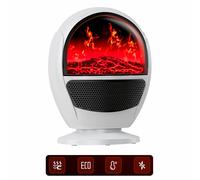 F50D 2In1 Electric Fireplace & Heater 1300W Heating Flame Ceramic Heater, Cooler