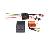 F540 3300KV Brushless Motor Set Waterproof 60A ESC Programming Card High Torque 4 Pole 12 Slot Design CNC Aluminum Heat Sink for 1/10 RC Car Orange