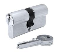 F5S4040N Nickel 80 mm (40 + 40 mm) LEVA 15 mm CILINDER with 3 Greenhouse Keys IFAM
