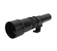 F6.3 Telephoto Lens Fixed Focus, Multi Layer Coating Fixed Focus Telephoto Lens for Far Distance Photography (Black)