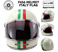 F656 RETRO VINTAGE FIBREGLASS FULL FACE MOTORCYCLE CRASH CLASSIC HELMET ITALY
