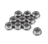 F684ZZ Flanged Ball Bearings 4x9x4mm | 10pcs Double Shielded for Low Noise & Extended Service | Miniature Bearings for 3D Printers/Quadcopters/RC Craft | Bearing Steel