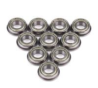 F688ZZ Flanged Radial Ball Bearings Metal Steel Double Shielded Flange Miniature Ball Bearing 8 * 16 * 5 for Motor (10 Pcs)