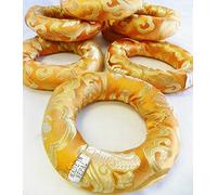 F694 Silk Brocade Ring Cushion Pillow for Tibetan Singing Bowl Hand Made in Nepal