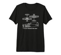 F6F Hellcat American WW2 Fighter Plane Blueprints Premium T-Shirt