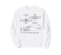 F6F Hellcat American WW2 Fighter Plane Blueprints Sweatshirt