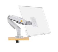 F80 17"-30" LCD LED Monitor Arm Desktop Holder Screen Stand Gas Spring Full Motion Gas Strut 2-9kg White Clamp USB(With USB3 cable)