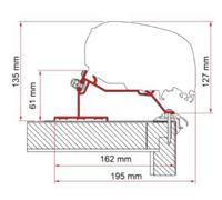 F80/F65 Adapter Kit Caravan Roof 400