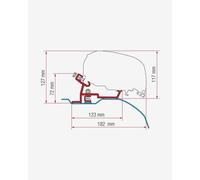 F80/F65s Fiamma Kit Ducato/Jumper/Boxer Awning Bracket