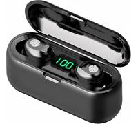 F9 Wireless Earbuds Bluetooth 5.3 Headphones, Touch Control Mini Deep Bass Hi-Fi Stereo Sound in-Ear Bluetooth Earphones with Mic, Air Buds with LCD Digital Display & Charging Case, 3in1 Power Bank