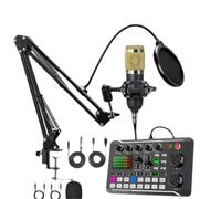 F998 Live Sound Card Audio Mixer,Live Sound Card with Dj Mixer Effects & Voice Changer,16 Special Effects Ambient Sounds,Noise Cancellation,for Karaoke Tiktok YouTube Live Streaming Record