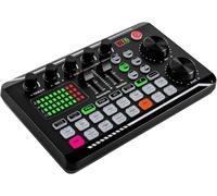 F998 Live Sound Card,DJ Mixer with External Sound Card,DJ Console for Beginners,Audio Interface Mixer with Professional Sound Card for Live Streaming