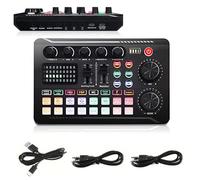 F998 Professional Mixer Live Streaming Equipment Podcast with One Click Noise Reduction 3-4 Mobile Phones Simultaneous for Recording Game Voice Studios Wide Compatibility Rich Mixi