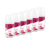 FA Active Pearls Roll-On Deodorant (6 x 50 ml), with the Fresh Fragrance of Rose, Up to 48 Hours Antiperspirant Protection, Fragrance Capsule Technology, Stops Bacteria, Vegan Formula