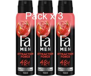 Fa Attraction Force Men Deodorant & Body Spray 3 x 150ml